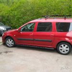 Защита порогов "Труба с проступью" 76мм для лада ларгус Защита порогов "Труба с проступью" 76мм для лада ларгус